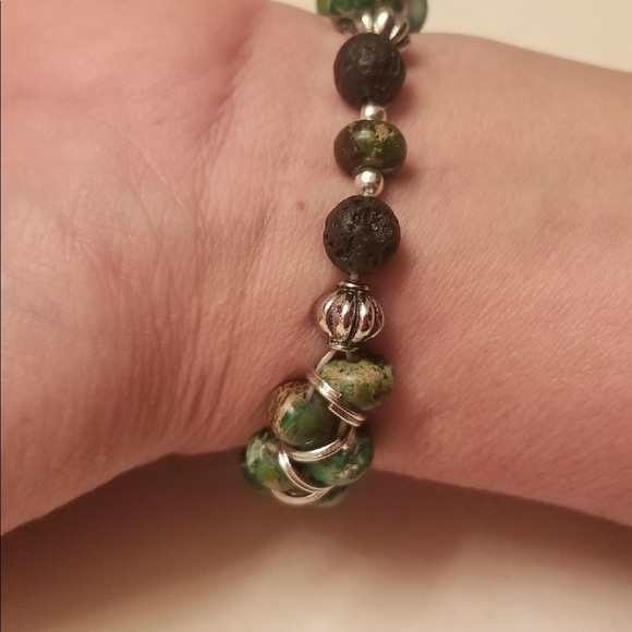 Green Jasper, aroma therapy bracelet. NWT - Picture 5 of 6